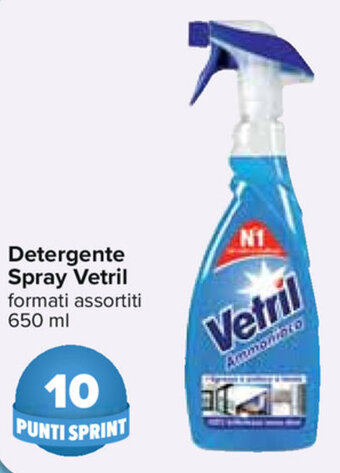 Carrefour Vetril Detergente Spray 650ml offerta