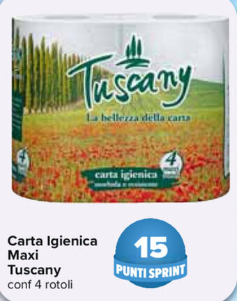Carrefour Tuscany Carta Igienica Maxi 4 rotoli offerta