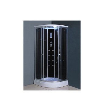 Eurobrico Cabina doccia idromassaggio 'spa' - accessori in alluminio interno nero offerta