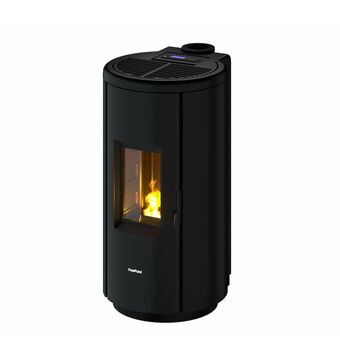 Eurobrico Stufa a pellet ermetica freepoint 'chrome' colore nero, 7 kw offerta