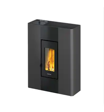 Eurobrico Stufa a pellet slim ermetica freepoint 'roxy' colore antracite, 7 kw offerta