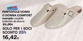 Ipercoop PANTOFOLE UOMO O DONNA COMFORT offerta