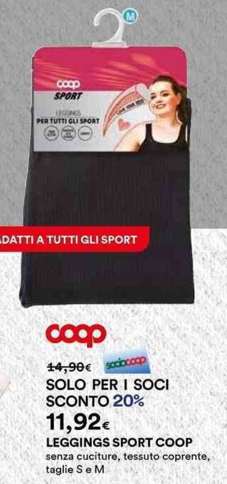 Ipercoop LEGGINGS SPORT COOP offerta