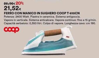 FERRO CON MANICO IN SUGHERO COOP T-610CN
