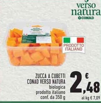Conad ZUCCA A CUBETTI CONAD VERSO NATURA biologica prodotto italiano conf. da 350 g offerta