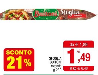 Gran mercato SFOGLIA BUITONI rotonda g 230 offerta