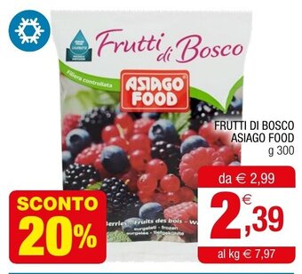 FRUTTI DI BOSCO ASIAGO FOOD g 300