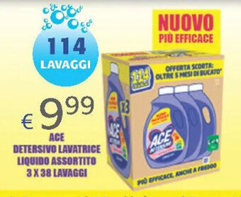 Acqua & Sapone ACE DETERSIVO LAVATRICE LIQUIDO ASSORTITO 3 X 38 LAVAGGI offerta