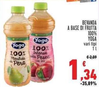 Conad BEVANDA A BASE DI FRUTTA 100% Yoga vari tipi 1 L offerta