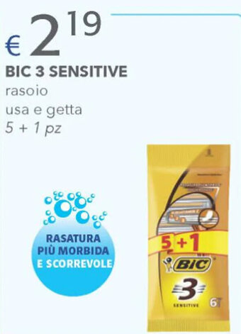 Acqua & Sapone BIC 3 SENSITIVE rasoio usa e getta 5+1 pz offerta