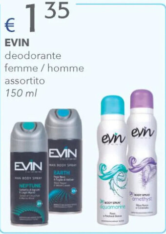 Acqua & Sapone EVIN deodorante femme / homme assortito 150 ml offerta