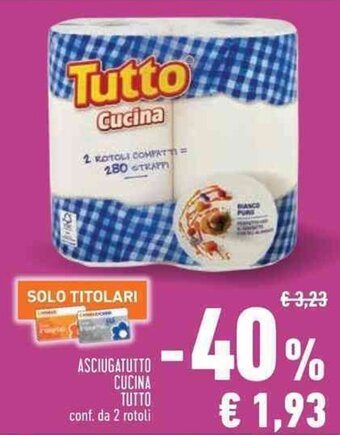 Conad ASCIUGATUTTO CUCINA TUTTO conf. da 2 rotoli offerta