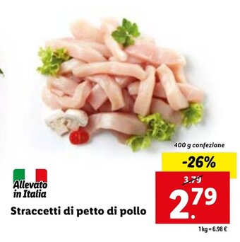 Lidl Straccetti di petto di pollo 400 g confezione offerta