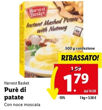 Lidl Harvest Basket Purè di patate 500 g confezione offerta