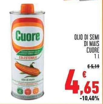 Conad OLIO DI SEMI DI MAIS CUORE 1 l offerta