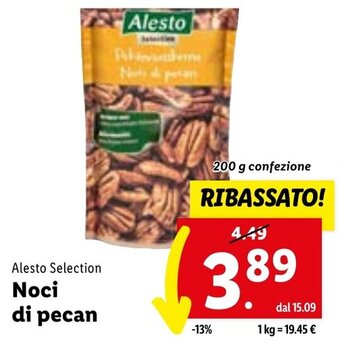 Lidl Alesto Selection Noci di pecan 200 g confezione offerta