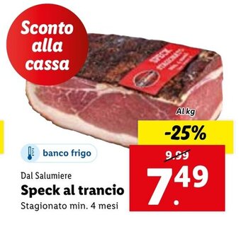 Lidl Dal Salumiere Speck al trancio offerta