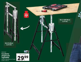 Lidl PARKSIDE Cavalletto pieghevole regolabile offerta