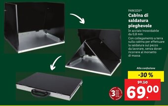 Lidl PARKSIDE Cabina di saldatura pieghevole offerta