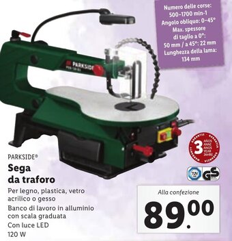 Lidl PARKSIDE Sega da traforo 120W offerta