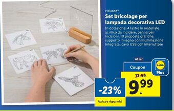 Lidl crelando Set bricolage per lampada decorativa LED offerta