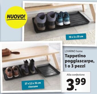 Lidl LIVARNO home Tappetino poggiascarpe, 1 o 3 pezzi offerta