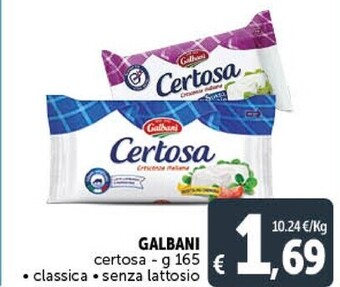 Gourmet Déco Galbani certosa classica offerta