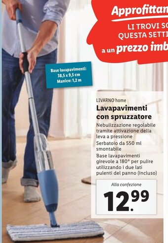 Lidl LIVARNO home Lavapavimenti con spruzzatore offerta