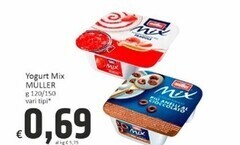 Paghi Poco Muller yogurt mix offerta