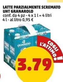 PENNY Granarolo latte parzialmente scremato uht offerta