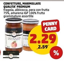 PENNY Premium confetture, marmellate qoualita’ premilim offerta
