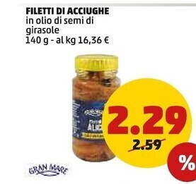 PENNY Gran mare filetti di acciughe offerta