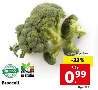Lidl Broccoli 500 g confezione offerta