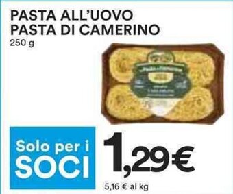 Coop PASTA ALL'UOVO PASTA DI CAMERINO 250 g offerta