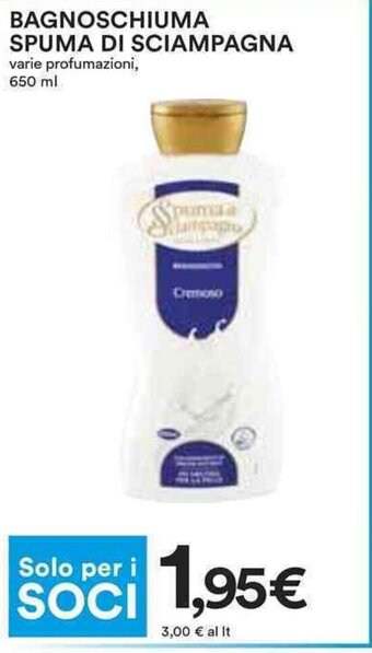 Coop BAGNOSCHIUMA SPUMA DI SCIAMPAGNA 650 ml offerta