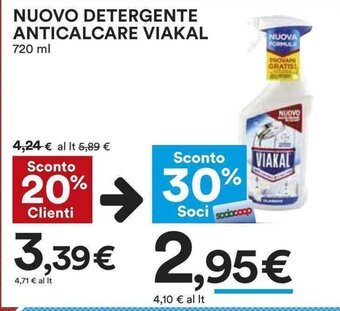 Coop NUOVO DETERGENTE ANTICALCARE VIAKAL 720 ml offerta