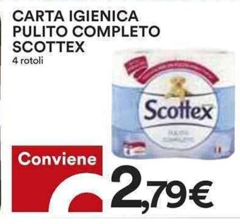 Coop CARTA IGIENICA PULITO COMPLETO SCOTTEX 4 rotoli offerta