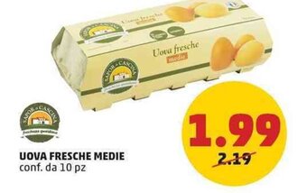 PENNY UOVA FRESCHE MEDIE conf. da 10 pz offerta