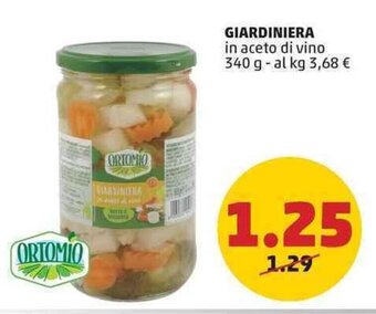 PENNY GIARDINIERA in aceto di vino 340 g offerta