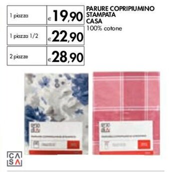 Bennet PARURE COPRIPIUMINO STAMPATA CASA 100% cotone 2 piazze offerta