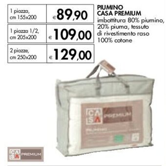 Bennet PIUMINO CASA PREMIUM imbottitura 80% piumino, 20% piuma, tessuto di rivestimento raso 100% cotone 2 piazze, cm 250x200 offerta