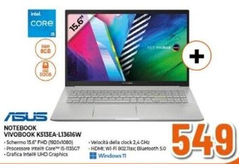 Expert Asus NOTEBOOK VIVOBOOK K513EA-L13616W offerta
