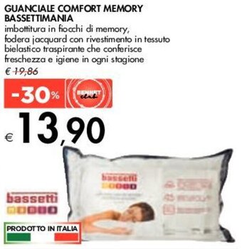 Bennet GUANCIALE COMFORT MEMORY BASSETTIMANIA offerta