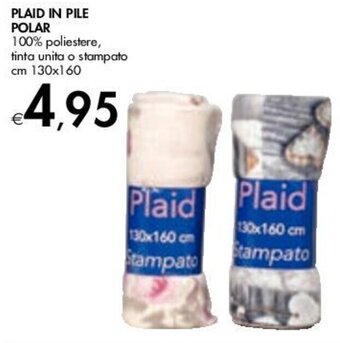Bennet PLAID IN PILE POLAR 100% poliestere, tinta unita o stampato cm 130x160 offerta