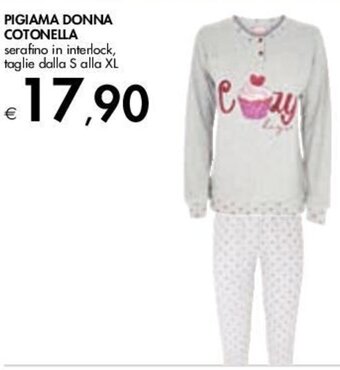 Bennet PIGIAMA DONNA COTONELLA serafino in interlock, taglie dalla S alla XL offerta