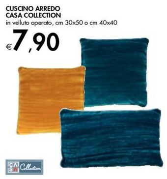 Bennet CUSCINO ARREDO CASA COLLECTION in velluto operato, cm 30x50 o cm 40x40 offerta