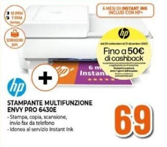 Expert hp STAMPANTE MULTIFUNZIONE ENVY PRO 6430E offerta