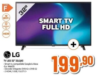 Expert LG TV LED 32" 32LQ63 offerta