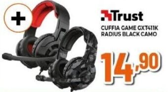 Expert Trust CUFFIA GAME GXT411K RADIUS BLACK CAMO offerta