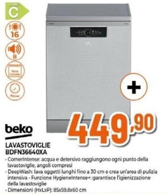 Expert beko LAVASTOVIGLIE BDFN36640XA offerta